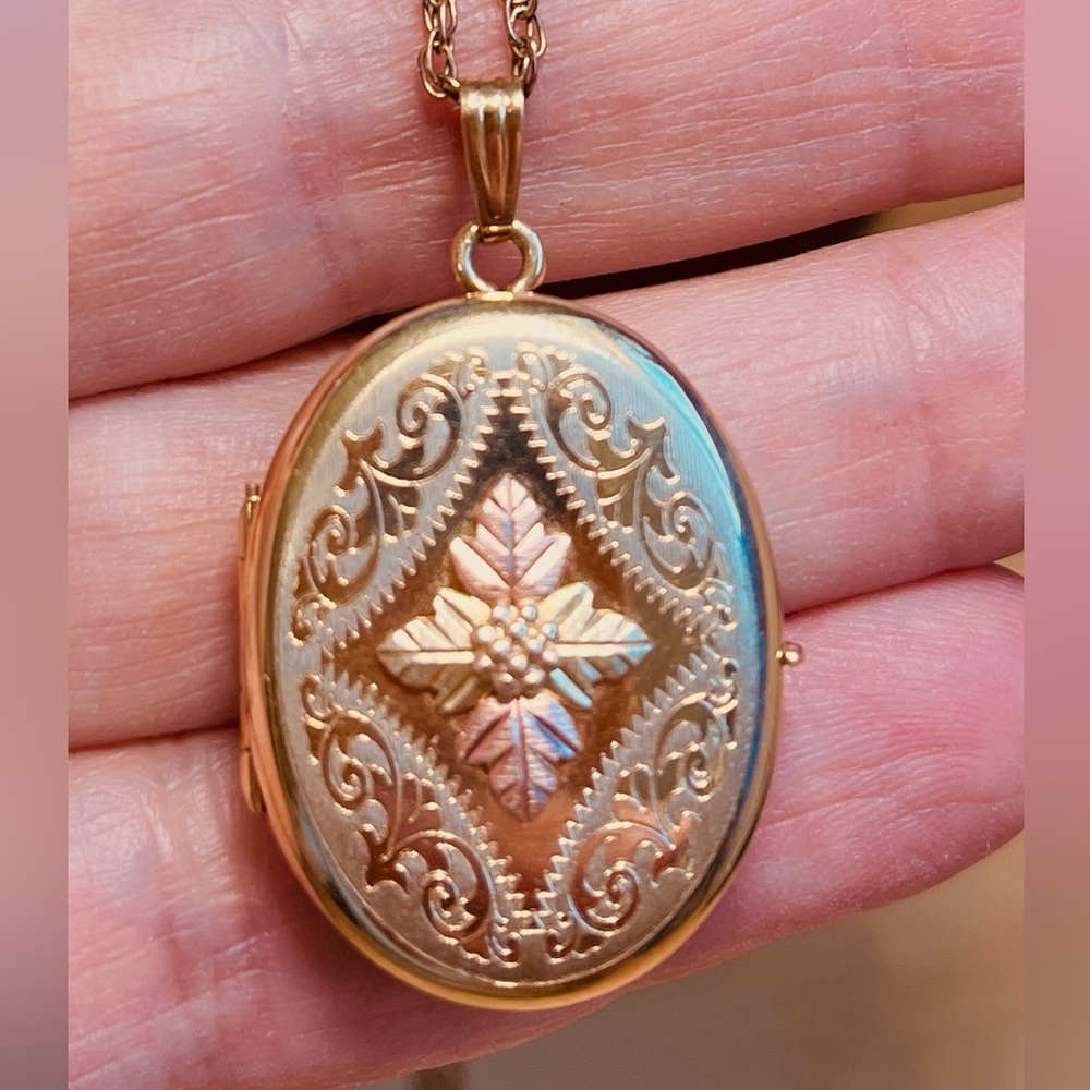 Antique 14k Gold Filled Black Hills Locket by Coleman & Co.